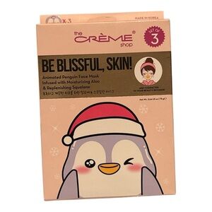 The Crème Shop Be Blissful Skin! Animated Penguin Face Mask - Pink